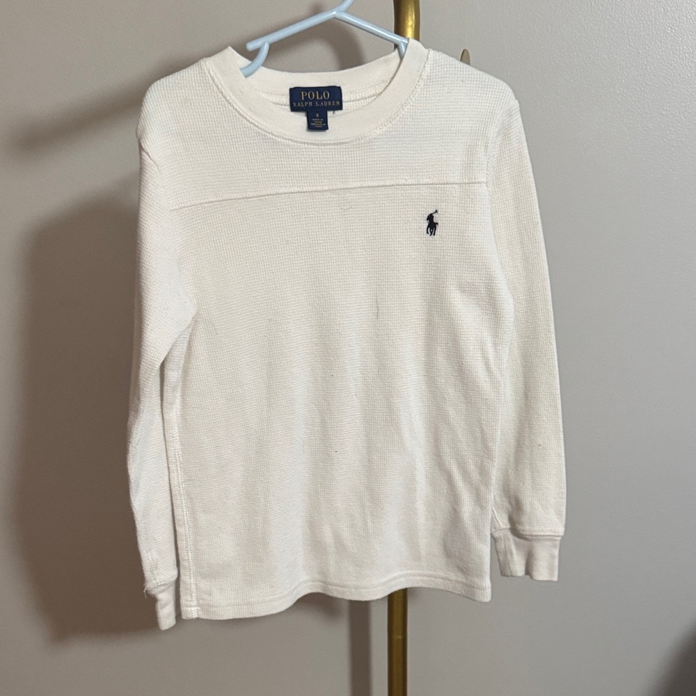 Polo by Ralph Lauren Kids' Cream Long Sleeve Tee